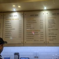 Menu at Cafe de Nata. at Cafe de Nata in London