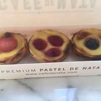 Strawberry, raspberry and blueberry pastel de nata at Cafe de Nata in London