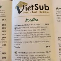 Order rice vermicelli VEGGIE Without Fish Sauce   at Viet Sub in Roanoke