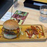 Spicy burger with tasty nacho sidekick   at 2foods - Shibuya Loft in Tokyo