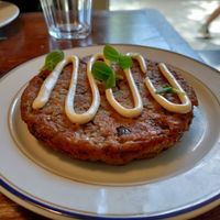 Eggplant pancake at PÖTSTOT in Barcelona