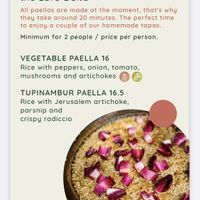 Menu  at PÖTSTOT in Barcelona