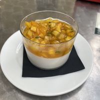 mango flan at PÖTSTOT in Barcelona
