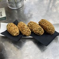 spinach croquettes  at PÖTSTOT in Barcelona