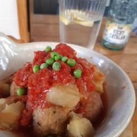 Main / Oat and soy meatballs at PÖTSTOT in Barcelona