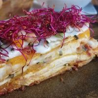 Lasagna at PÖTSTOT in Barcelona