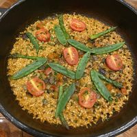 Vegetable paella  at PÖTSTOT in Barcelona