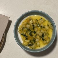 Flan de coco y mango  at PÖTSTOT in Barcelona