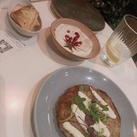 Cashew "cheese" and eggplant tortilla at PÖTSTOT in Barcelona