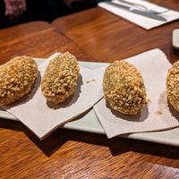 Spinach croquettes at PÖTSTOT in Barcelona