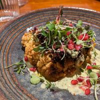 Roasted cauliflower with tahini at PÖTSTOT in Barcelona