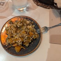 One person's serving of the pumpkin paella at PÖTSTOT in Barcelona