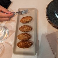 Mushroom and truffle croquettes at PÖTSTOT in Barcelona