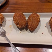 Mushroom croquettes - lovely at PÖTSTOT in Barcelona