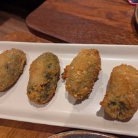 Spinach croquettes - very nice at PÖTSTOT in Barcelona
