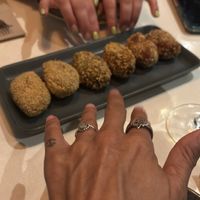 Surtido de croquetas (ceps, espinacas y remolacha )  at PÖTSTOT in Barcelona