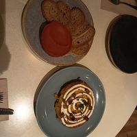 Sobrasada picantona y tortilla de patatas con cebolla confitada at PÖTSTOT in Barcelona