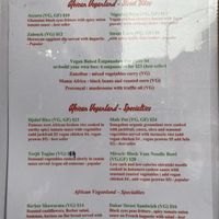 Vegan options  at Berber Street Food in New York City