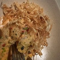 Water chestnuts and fried pasta  at Lona Misa in South Yarra