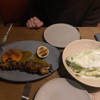 Oyster mushrooms and cesar salad  at Lona Misa in South Yarra
