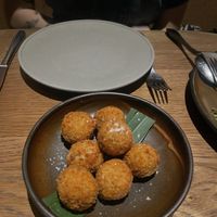 Fried olives  at Lona Misa in South Yarra