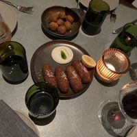 Fried olives and croquettes   at Lona Misa in South Yarra