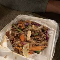 Pineapple fried with shrimp  at Thai Vegan in Albuquerque