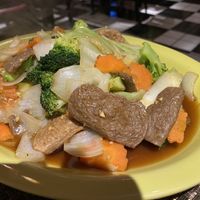 Mixed vegetables with pepper “steak"  at Thai Vegan - temporarily closed in Albuquerque
