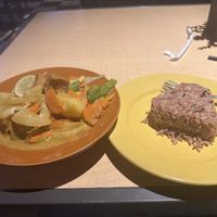 Yellow Curry & Brown Rice  at Thai Vegan in Albuquerque