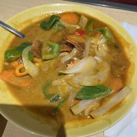 Prarum’s plate w soy chicken   at Thai Vegan in Albuquerque