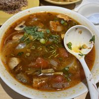 Tom yum soup  at Thai Vegan in Albuquerque