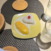 Mango and sweet rice dessertt  at Thai Vegan in Albuquerque