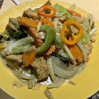 Green curry with tofu   at Thai Vegan in Albuquerque