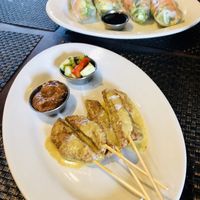 Chicken satay and freshy rolls...so good! at Thai Vegan - temporarily closed in Albuquerque