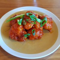 Buffalo cauliflower bites from meatless monday menu. One of my favourites at The Wintersun in Geraldton