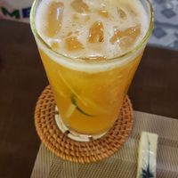 Lipton tea with orange and lemongrass at Vi Que Kitchen Restaurant in Ho Chi Minh City