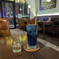 Blue pea flower tea at Vi Que Kitchen in Ho Chi Minh City