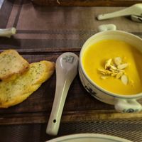 Pumpkin soup at Vi Que Kitchen in Ho Chi Minh City