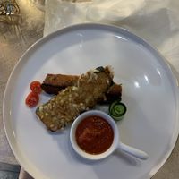 The ‘courgette tree’ and vegan kebab on the testing menu   at Vrindaa in Rome