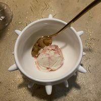 Ice cream compliments of the chef.  at Vrindaa in Rome