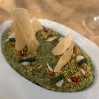 Rain on the earth - Risotto in a kiwi cream at Vrindaa in Rome