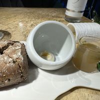 Bread and mayonnaise and broth  at Vrindaa in Rome