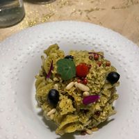 Blueberry pasta  at Vrindaa in Rome