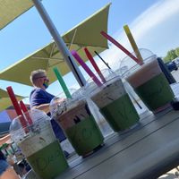 Two Traditional Shakes and Two Vegan Shakes at Tiger Lily Cafe in Chesterton