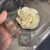 Chocolate cupcake with vanilla buttercream  at Tiger Lily Cafe in Chesterton