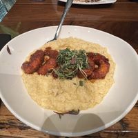 Shrimp and grits  at Bar Vegan ATL in Atlanta