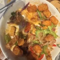 Loaded fries but we added our tots just for fun  at Bar Vegan ATL in Atlanta