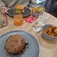 2x burgers and corn ribs at Smithburg in South Melbourne