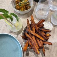 Corn Ribs, Sweet Potato Chips, Spritz at Smithburg in South Melbourne