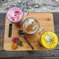 Their Latte choices.  at Grow in Puerto Viejo De Talamanca